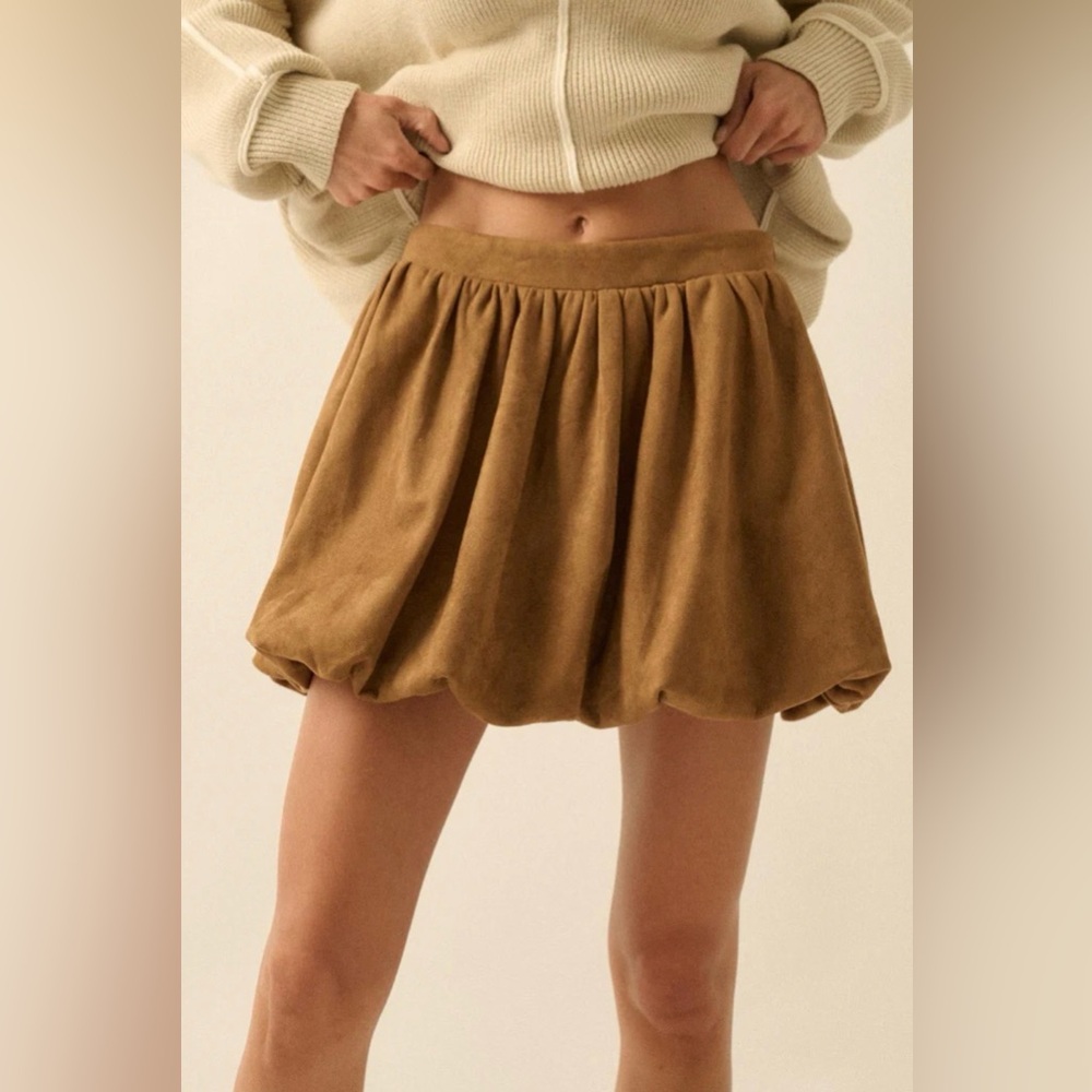 Soft Focus Missguided Vegan Suede Mini Bubble Skort